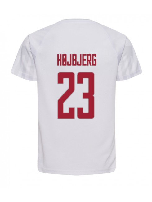 Dänemark Pierre-Emile Hojbjerg #23 Auswärtstrikot WM 2022 Kurzarm